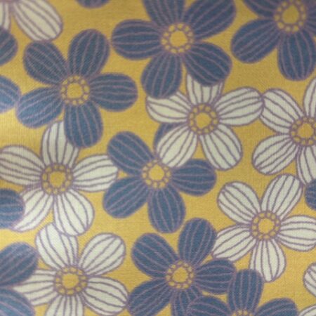 Sunshine and periwinkles fabric