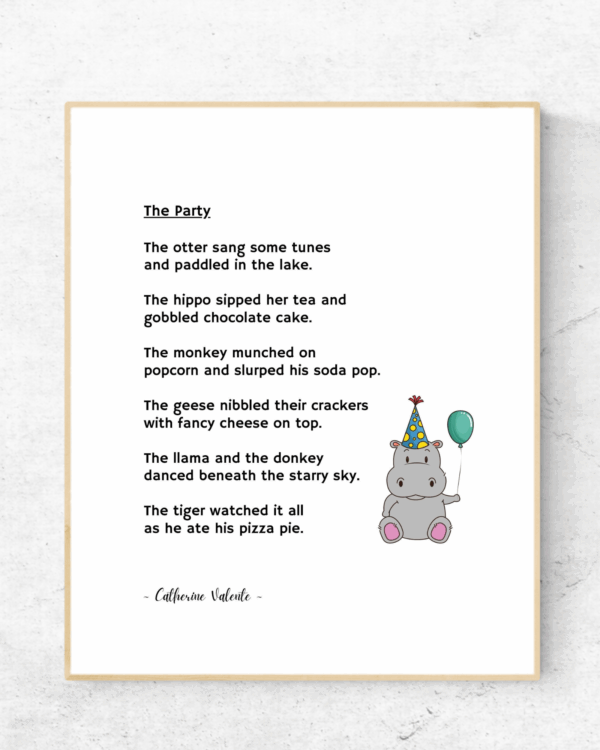 The Party | Children's Poem | Digital Download