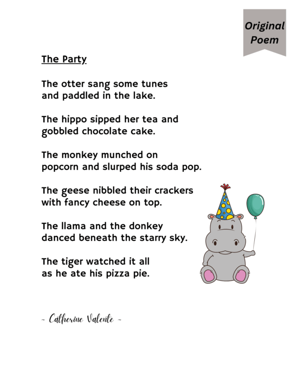 The Party | Children's Poem | Digital Download