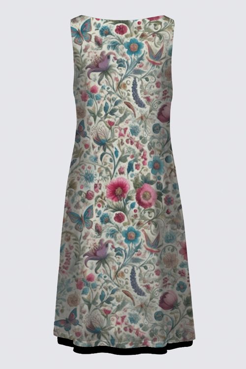 Designer Reversible Floral Dress