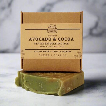 Avocado Coffee Exfoliating Bar with Cocoa Butter Vegan-Min Qty 3