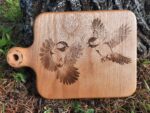 'Chickadees' wooden cutting board/charcuterie board