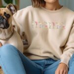 Embroidered Floral Mama Sweatshirt | Custom Mama