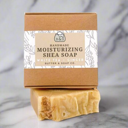Natural White Tea and Ginger Soaps Vegan Handcrafted - Min Qty 3