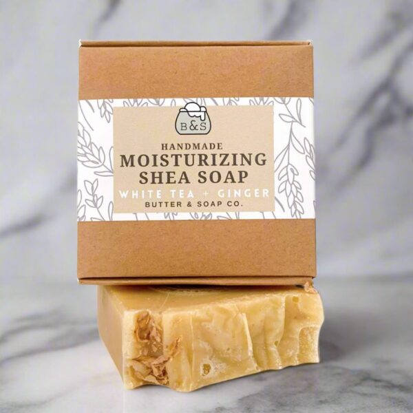 Natural White Tea and Ginger Soaps Vegan Handcrafted - Min Qty 3