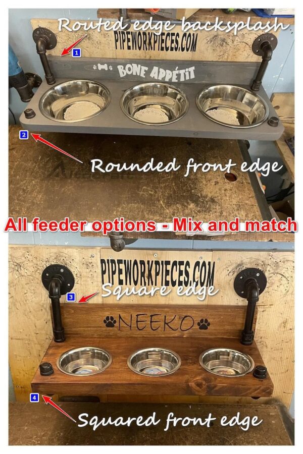 Floating Dog Bowl Feeder - Wall Mount Stylish Design for Modern Pet Dining - Space-Saving Dog Feeder & Bowl Combo