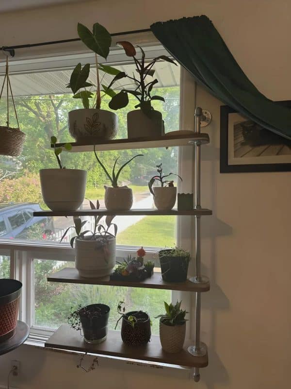 FREE SHIPPING Swivel Plant Rack - 1 to 4 shelfs Available - Swivel Display Rack & Plant Shelf