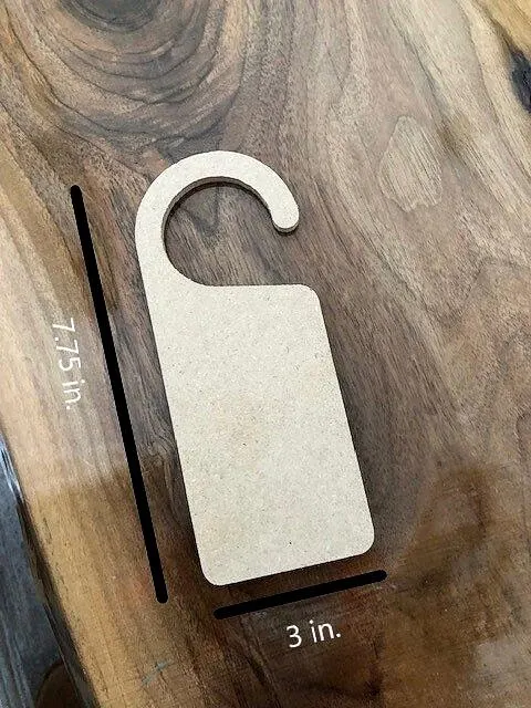 measurements of door hanger MDF