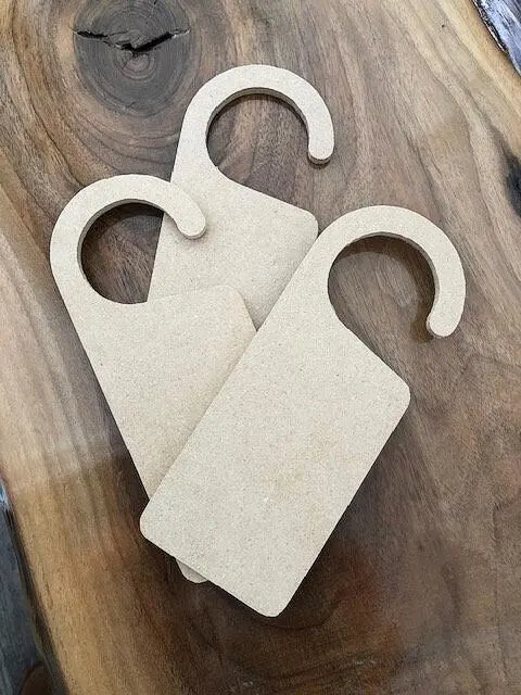 Raw Wood Door Hanger | Blank with Handle
