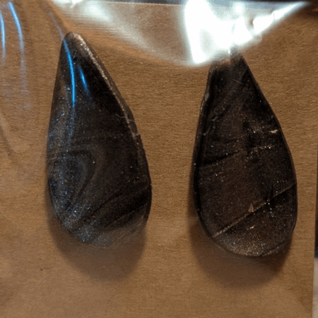 Introducing Midnight Elegance: Handcrafted Teardrop Earrings