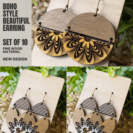 Boho Earring Set of 10 Pair Design Set - EXCLUSIVE DESIGN - 10 Pair Set for just 25*