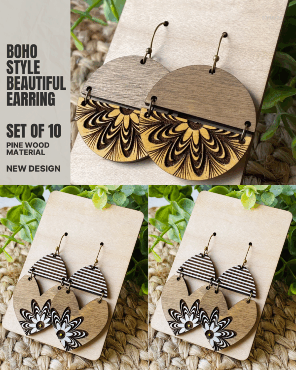 Boho Earring Set of 10 Pair Design Set - EXCLUSIVE DESIGN - 10 Pair Set for just 25*