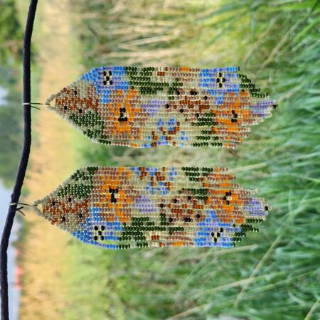 Boho Garden Bloom Beaded Fringe Earring