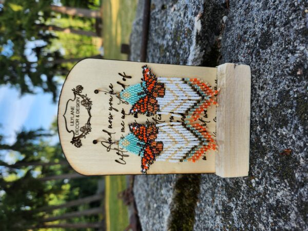 Handmade Beaded Monarch Butterfly Fringe Earrings