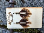 Handmade Brown & Amber Fringe Beaded Earrings