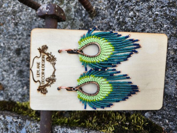 Boho Forest Fringe Beaded Earrings