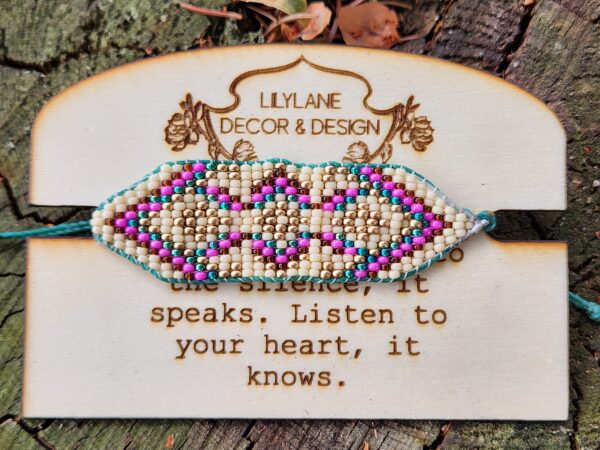 Handwoven Geometric Beaded Bracelet