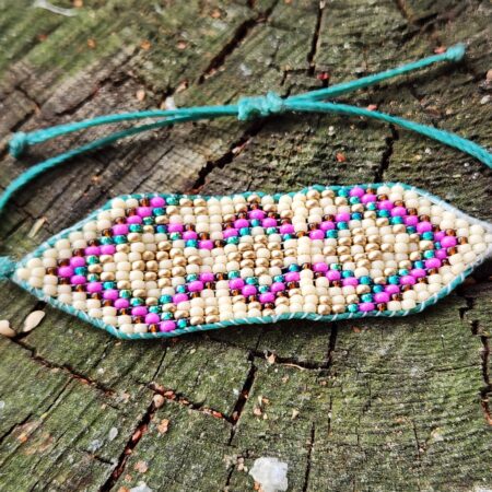 Handwoven Geometric Beaded Bracelet