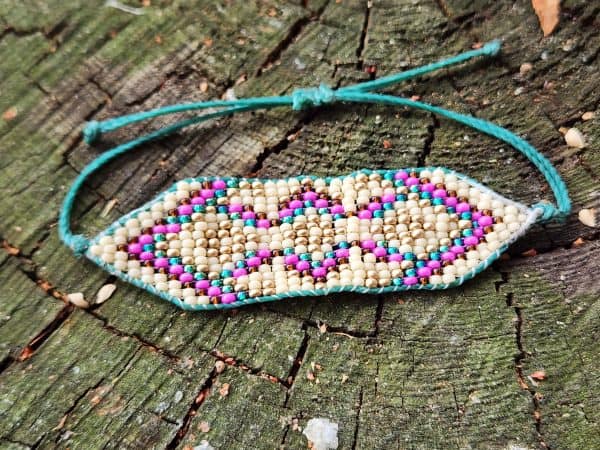 Handwoven Geometric Beaded Bracelet