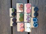 Kimono Fabric Covered Button Earrings | 22mm Japanese Textile Jewelry | made of authentic Japanese Vintage Kimono Upcycled | Handmade in Canada