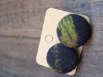 Kimono Fabric Covered Button Earrings | 22mm Japanese Textile Jewelry | made of authentic Japanese Vintage Kimono Upcycled | Handmade in Canada