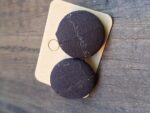 Kimono Fabric Covered Button Earrings | 22mm Japanese Textile Jewelry | made of authentic Japanese Vintage Kimono Upcycled | Handmade in Canada