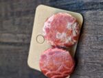Kimono Fabric Covered Button Earrings | 22mm Japanese Textile Jewelry | made of authentic Japanese Vintage Kimono Upcycled | Handmade in Canada