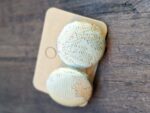 Kimono Fabric Covered Button Earrings | 22mm Japanese Textile Jewelry | made of authentic Japanese Vintage Kimono Upcycled | Handmade in Canada