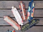 Handmade Silk Pencil Case – Upcycled Kimono Fabric, Small Zipper Pouch | Made in Canada