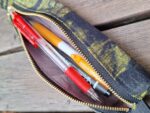 Handmade Silk Pencil Case – Upcycled Kimono Fabric, Small Zipper Pouch | Made in Canada