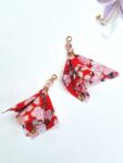 Japanese Style Fabric Tassel Earrings – Cotton, Lightweight Origami-Inspired Dangle Jewelry | Multiple Colors | Free Shipping | Handmade in Canada