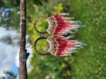 Boho Sunset Beaded Hoop Earrings