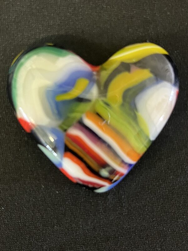 Medium glass pocket heart