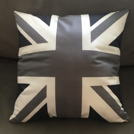 Union Jack Pillow BLACK & GREY