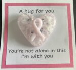 A Hug for You card with medium heart "You're not alone in this; I am with you"