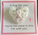A Hug for You card with medium heart "You're not alone in this; I am with you"