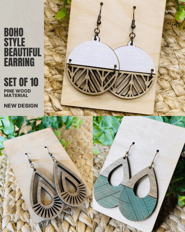 Boho Earring Set of 10 Pair Design Set - EXCLUSIVE DESIGN - 10 Pair Set for just 25*