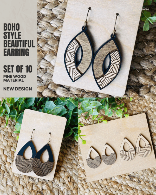 Boho Earring Set of 10 Pair Design Set - EXCLUSIVE DESIGN - 10 Pair Set for just 25*