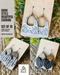 Boho Earring Set of 10 Pair Design Set - EXCLUSIVE DESIGN - 10 Pair Set for just 25*