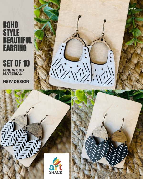 Boho Earring Set of 10 Pair Design Set - EXCLUSIVE DESIGN - 10 Pair Set for just 25*