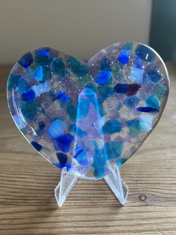 Large glass pocket heart