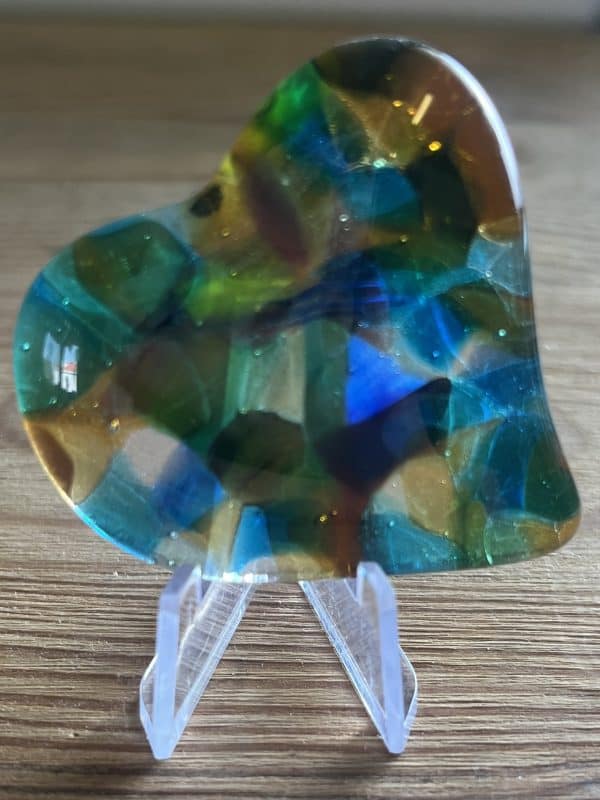 Medium glass pocket heart (swish)