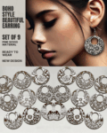Boho Earring Set of 9 Pair Design Set - EXCLUSIVE DESIGN - 9 Pair Set for just 20*