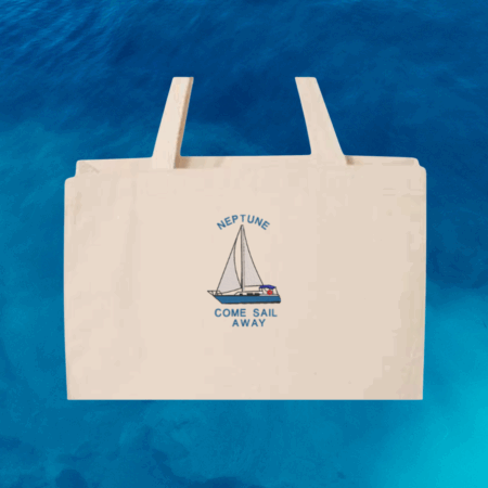 EMBROIDERED Sailboat Tote Bag, Canvas Bag, Personalized Tote Bag, Embroidered Tote Bag, Custom Tote Bag, Name Tote Bag, Sailing Tote Bag