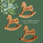 Rocking Horse, Rocking Horse Display For Nursery, Baby Stats, Personalized Baby Gift