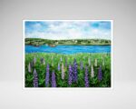 Lupines and Boats Print