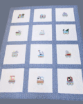 Quilt Baby Quilt Animal Zoo Train