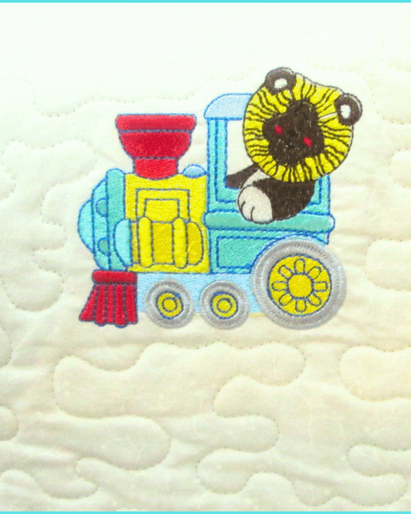 Quilt Baby Quilt Animal Zoo Train
