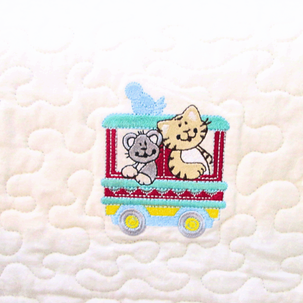 Quilt Baby Quilt Animal Zoo Train