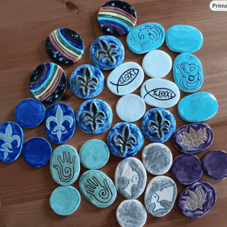 SET of 32 Ceramic Mosaic Tiles